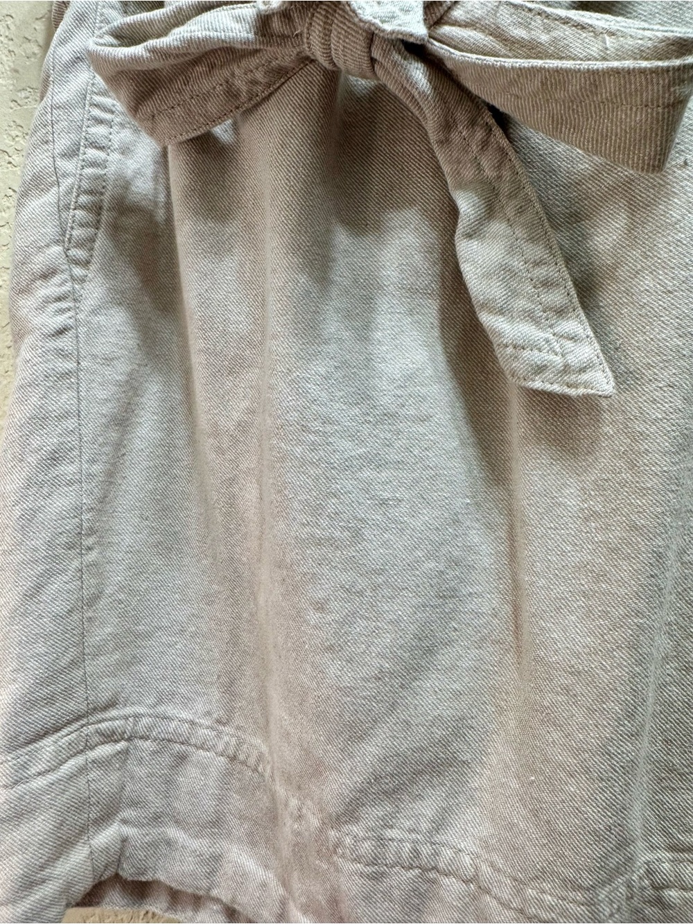 Banana Republic Linen Blend Paperbag Tie Waist Skirt Size 6 Beige - Picture 3 of 13